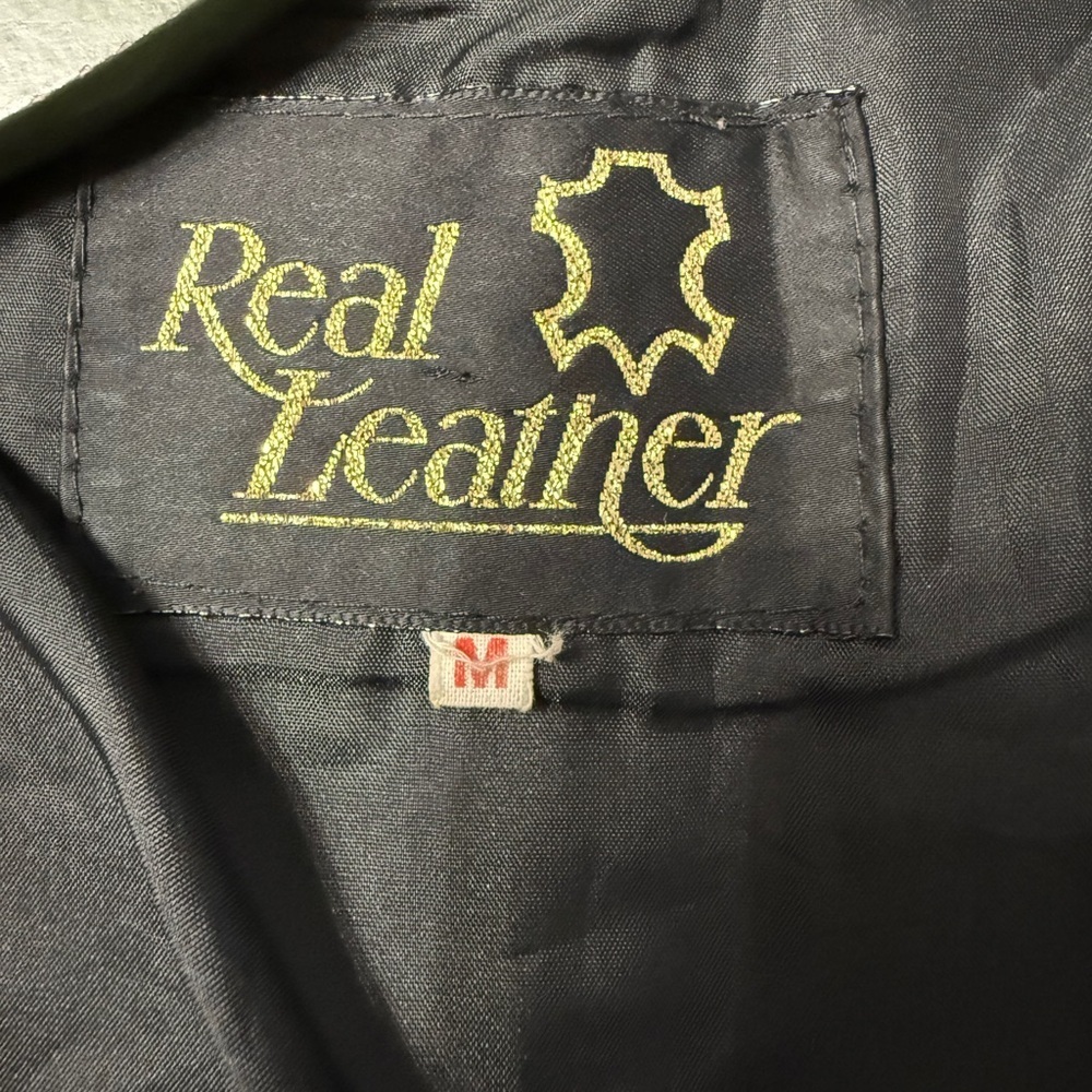 Real Leather Black Vest ( measurements posted - Picture 8 of 10